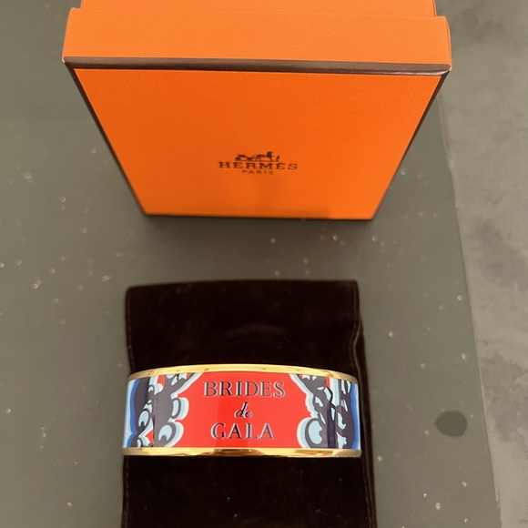 Authentic Hermes Gold and Enamel Bracelet